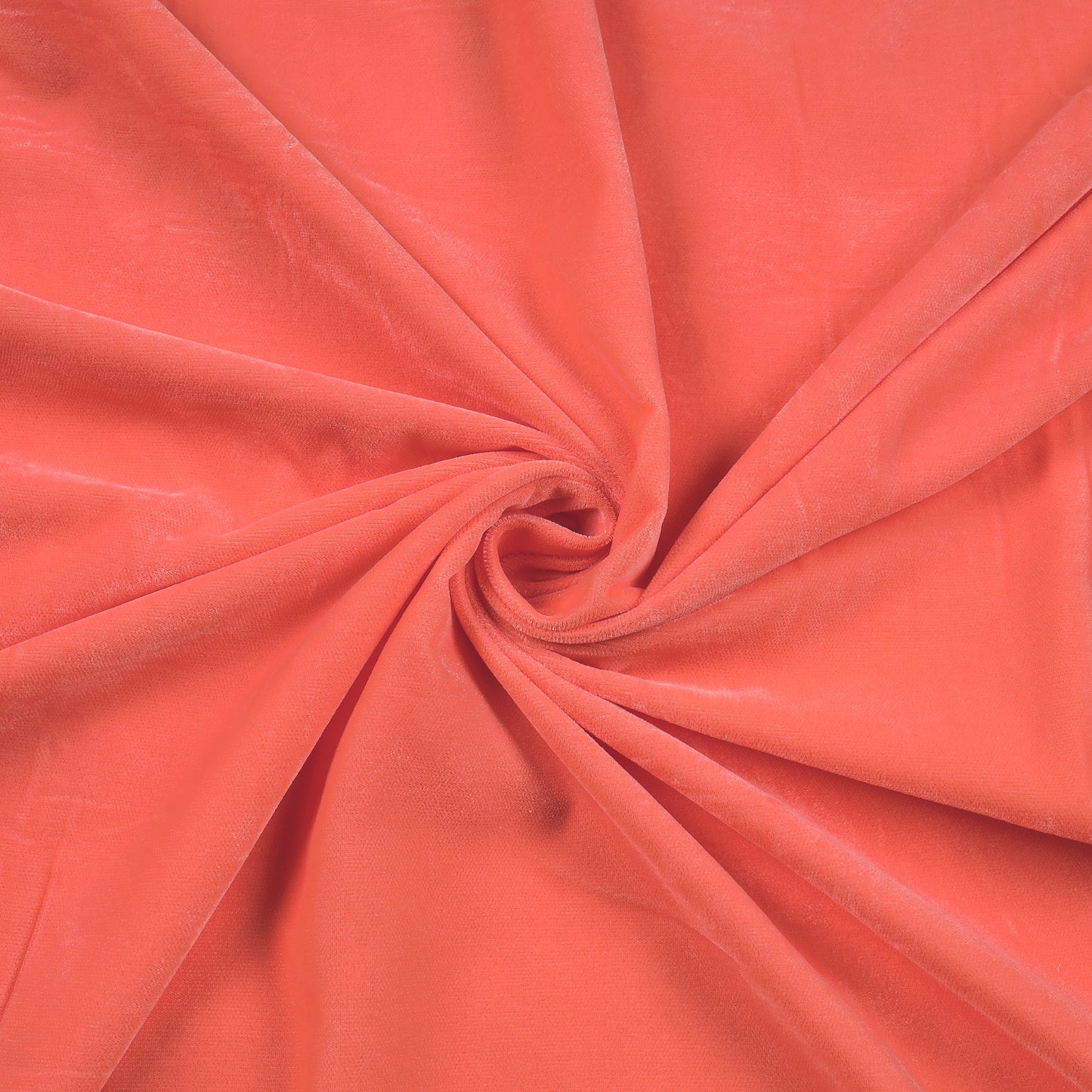 Tangerine Plain Export Quality Micro Velvet Fabric