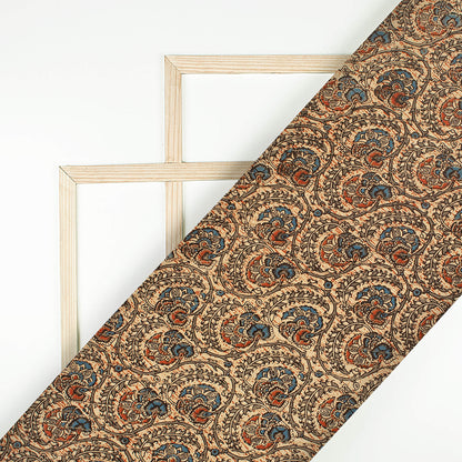 Trendy Floral Kalamkari Pin-Tucks Cotton Fabric