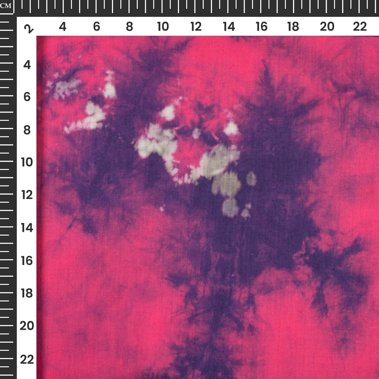 Jazzberry Pink And Blue Tie And Dye Cotton Fabric