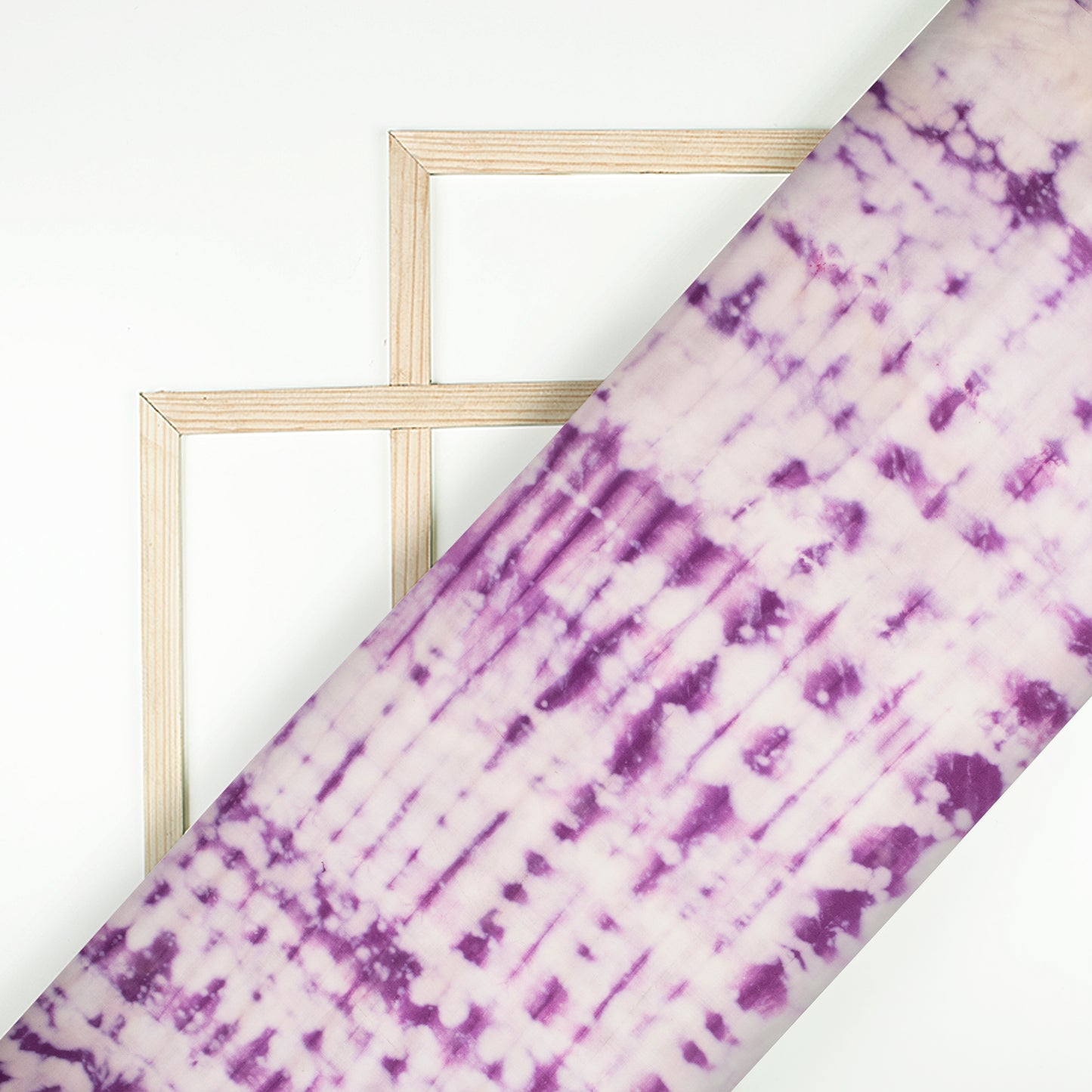 Mauve Purple And White Tie & Dye Cotton Fabric