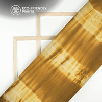 Peanut Brown And Beige Tie And Dye Cotton Silk Fabric
