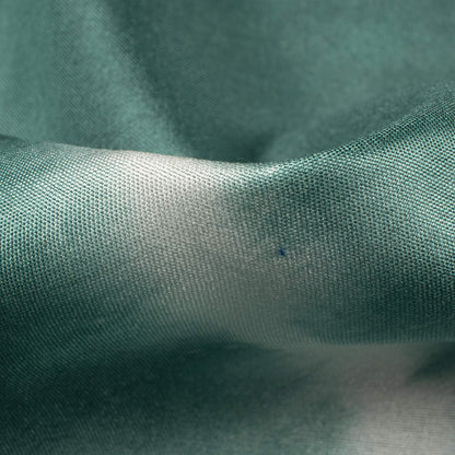 Pine Green And White Leheriya Tie & Dye Cotton Silk Fabric