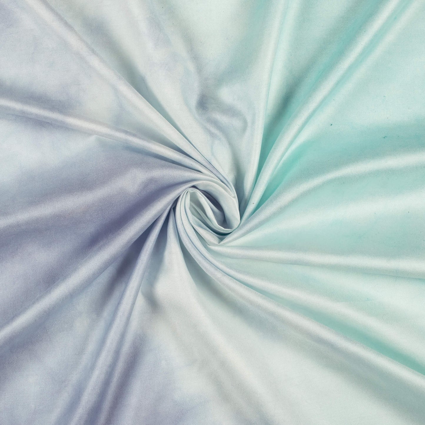 Light Blue Ombre Tie & Dye Cotton Silk Fabric