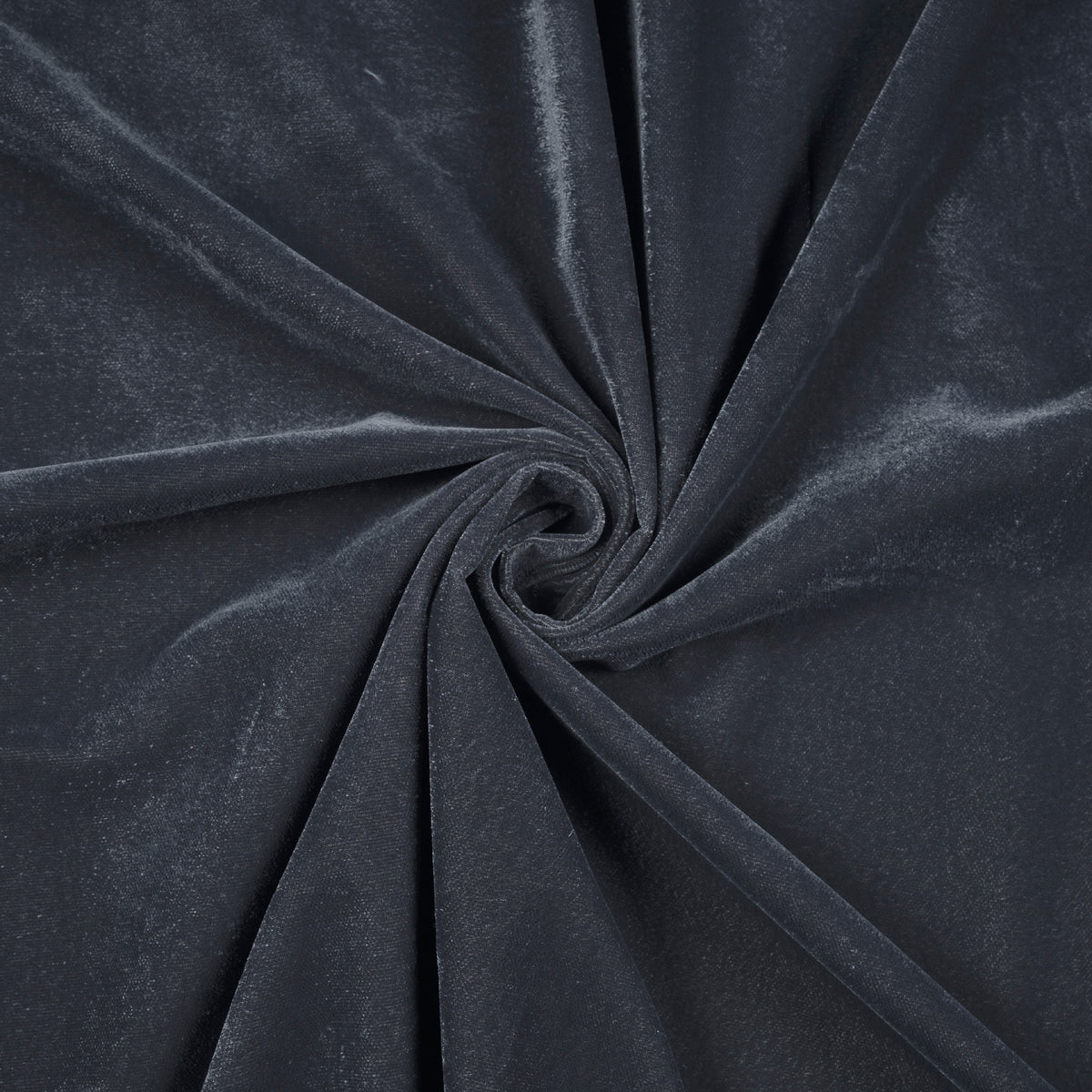 Dark Grey Plain Export Quality Micro Velvet Fabric