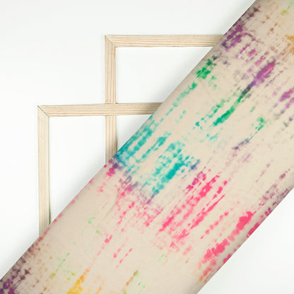 Exclusive Beige Shiiborii Digital Print Poly Chinnon Chiffon Fabric
