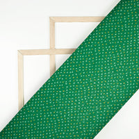 Pine Green And White Bandhanii  Digital Print Premium Sequins Georgette Fabric