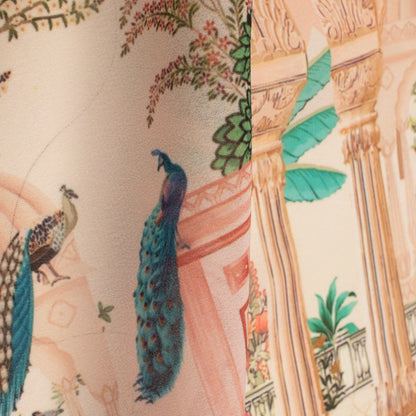 Exclusive Peach Madhuvanii Digital Print Georgette Fabric