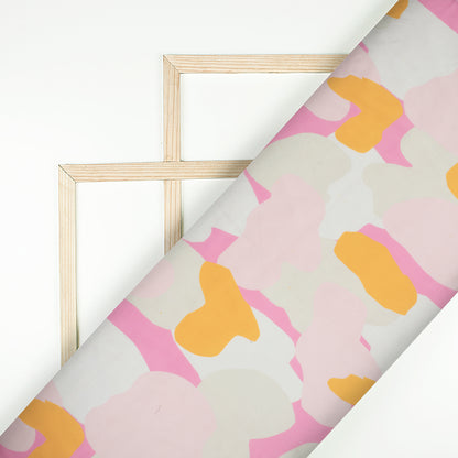 Exclusive Pink Abstract Digital Print Georgette Fabric