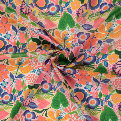 Exclusive Pink Floral Digital Print Georgette Fabric