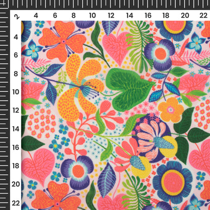 Exclusive Pink Floral Digital Print Georgette Fabric