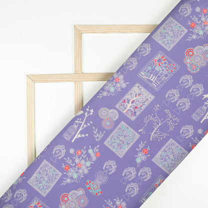 Exclusive Quirky Digital Print Crepe Silk Fabric