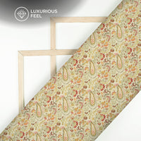 Stylish Paisley Digital Print Georgette Satin Fabric