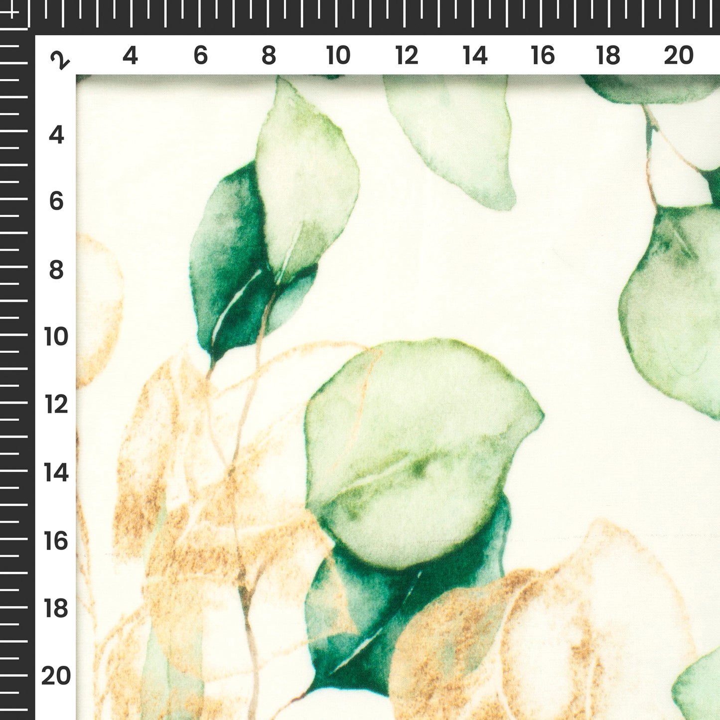 Beautiful Leaf Pattern Digital Print Pure Georgette Fabric
