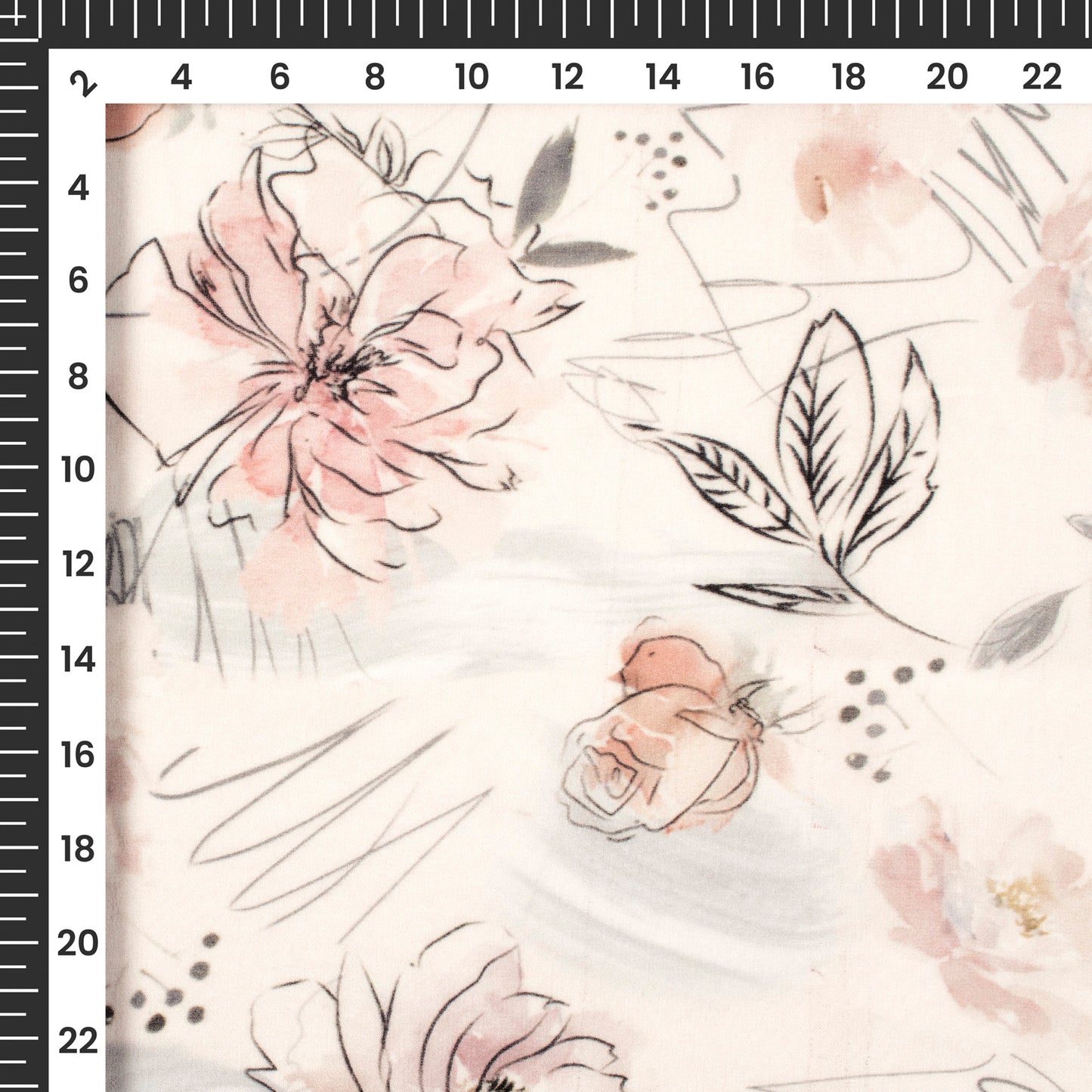 Trendy Floral Pattern Digital Print Pure Georgette Fabric