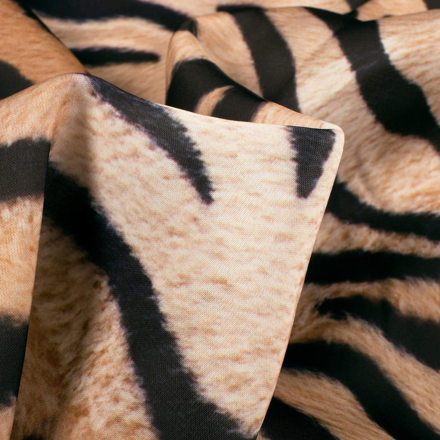 Bestselling Leopard Digital Print Imported Satin Fabric