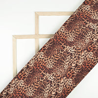 Bestselling Leopard Digital Print Imported Satin Fabric
