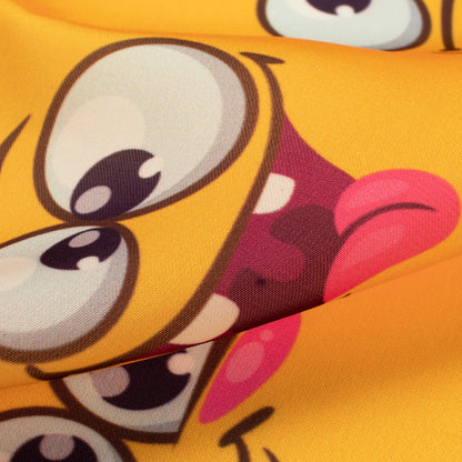 Trendy Smily Digital Print Imported Satin Fabric