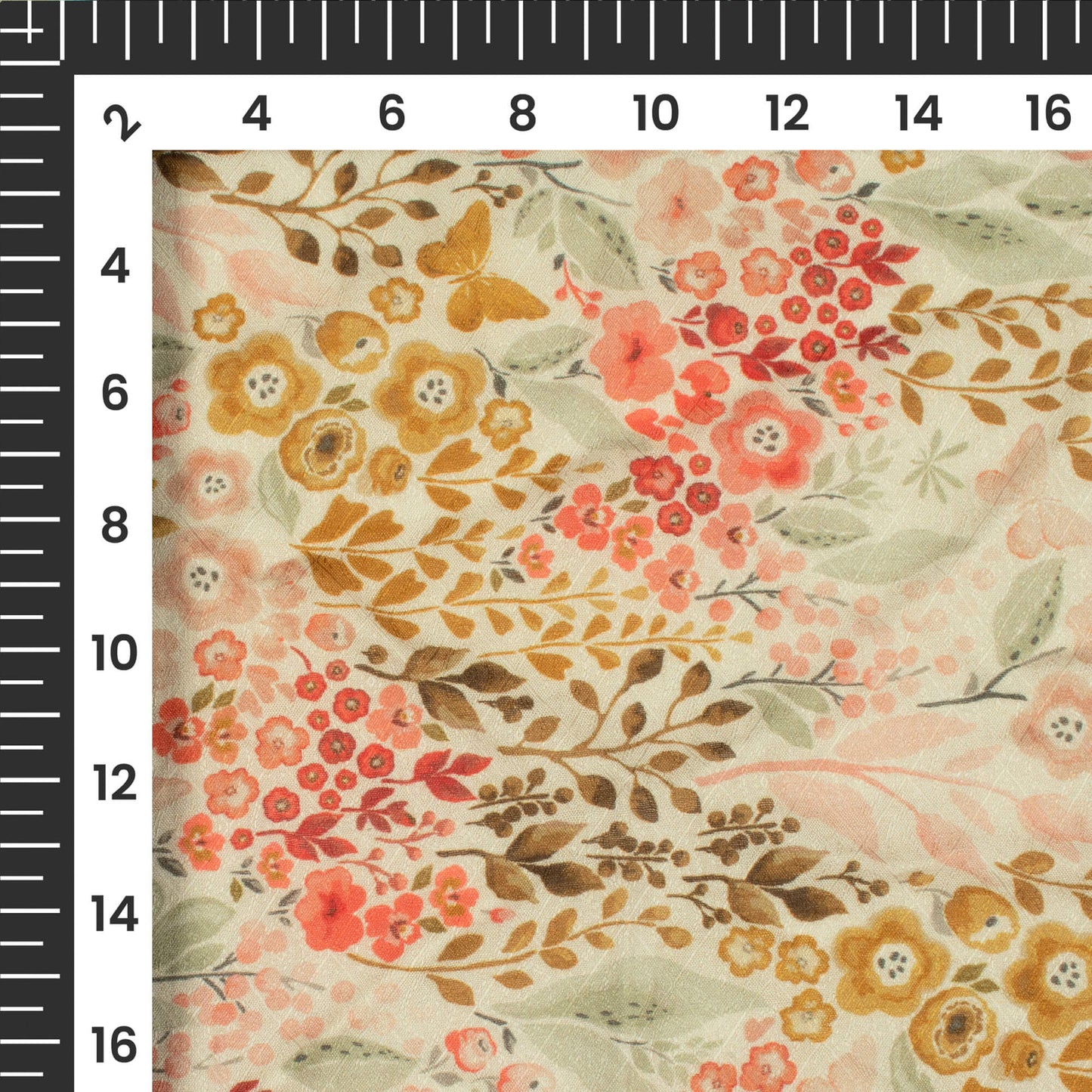 Blushing Floral Printed Sustainable Corn Fabric
