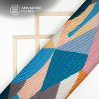 Lovely Abstract Pleated Crepe Satin  Fabric