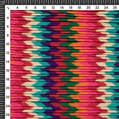 Bestselling Chevon Pleated Crepe Satin  Fabric