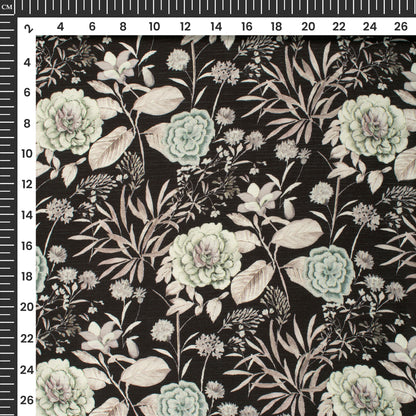 Lovely Floral Digital Print Chiffon Satin Fabric