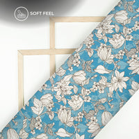 Premium Floral Digital Print Japan Satin Fabric