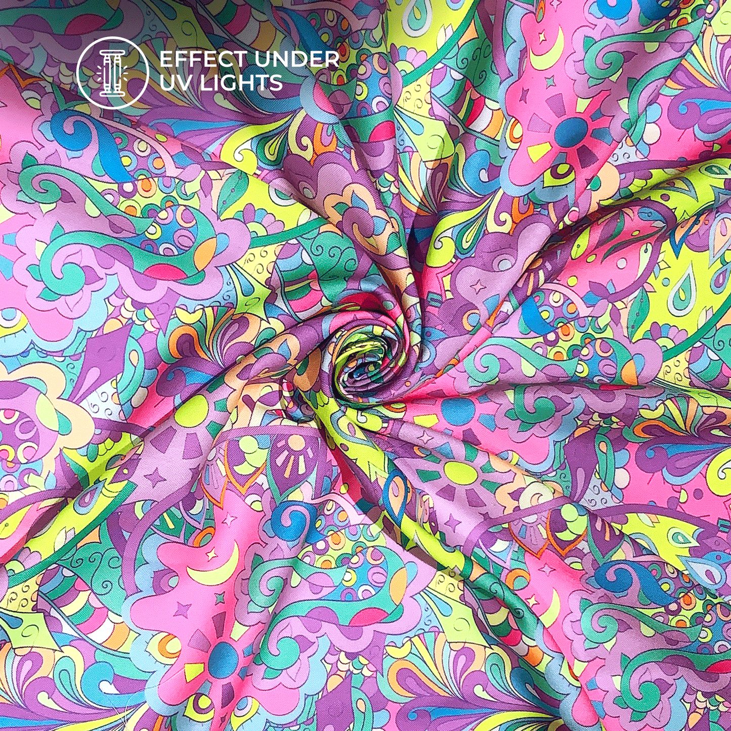 Neon Botanica:Limited Edition Floral Digital Print Rayon Fabric