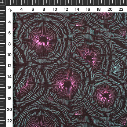 Neon Bliss: Geometric Digital Print Rayon Fabric