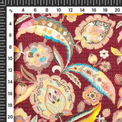 Neon Garden: Luxurious Digital Print Kota Doria Fabric