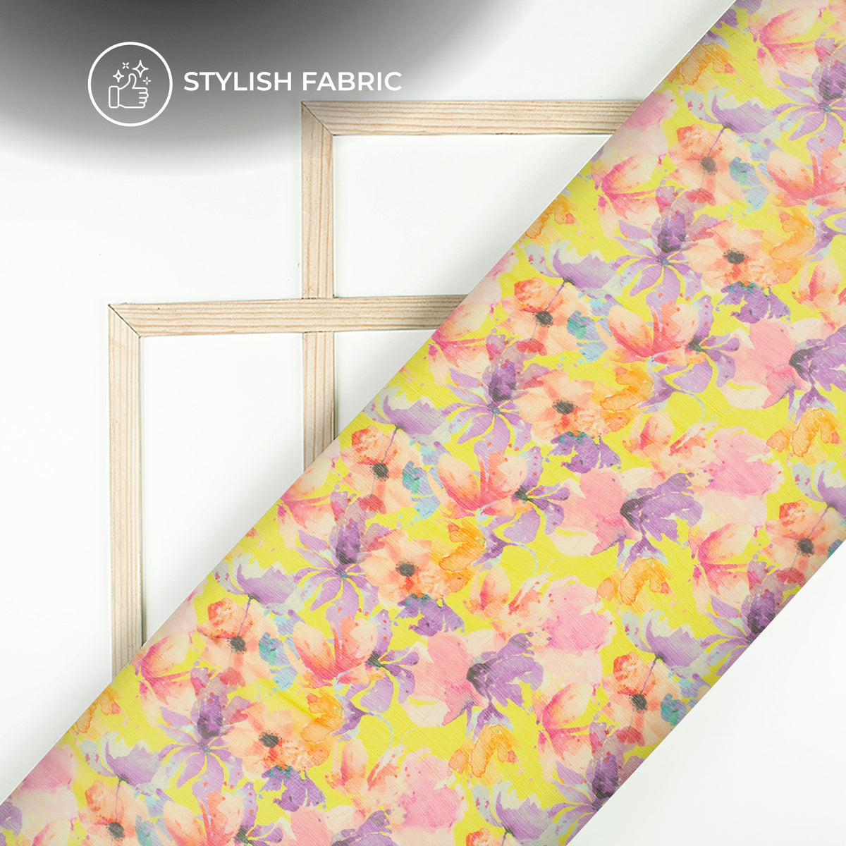 Cozy And Catchy: Floral Digital Print Bemberg Chiffon Fabric