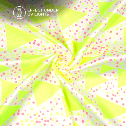 Neon Vibes: Eye-Catching Digital Print Japan Satin Fabric