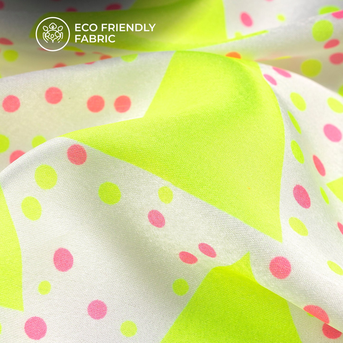 Neon Vibes: Eye-Catching Digital Print Japan Satin Fabric