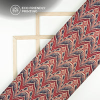 Trendy Ikkat Inspired Digital Print Viscose Natural Crepe Fabric
