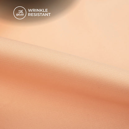 Light Peach Plain Imported Satin Fabric