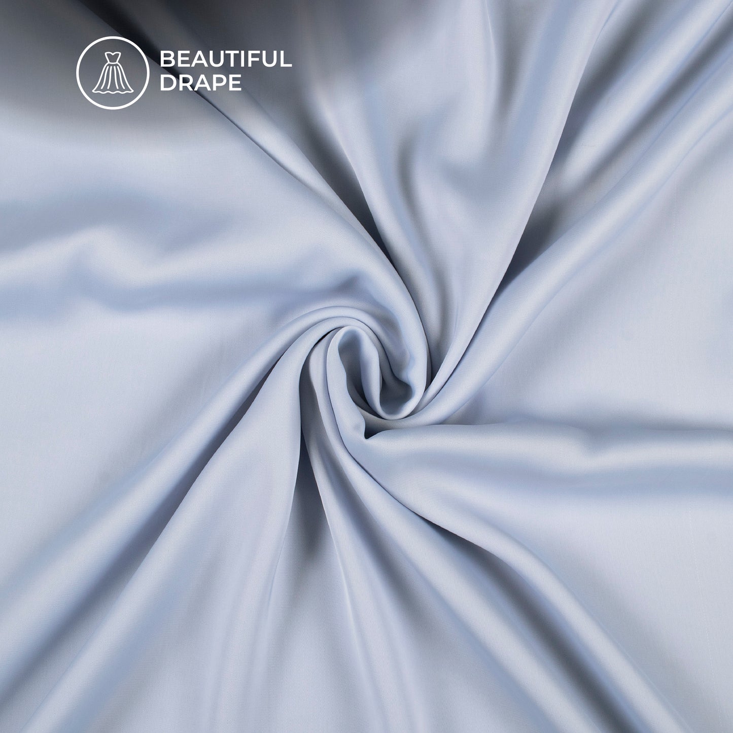 Light Blue Plain Imported Satin Fabric