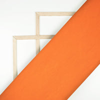 Classic Apricot Orange Plain Pleated Moss Georgette Fabric