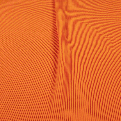 Classic Apricot Orange Plain Pleated Moss Georgette Fabric