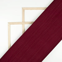 Berry Red Plain Pleated Chiffon Sparkle Fabric