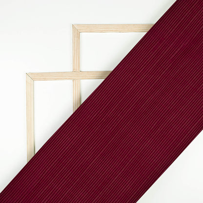 Berry Red Plain Pleated Chiffon Sparkle Fabric