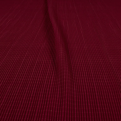 Berry Red Plain Pleated Chiffon Sparkle Fabric