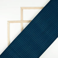 Aegean Blue Plain Pleated Chiffon Sparkle Fabric