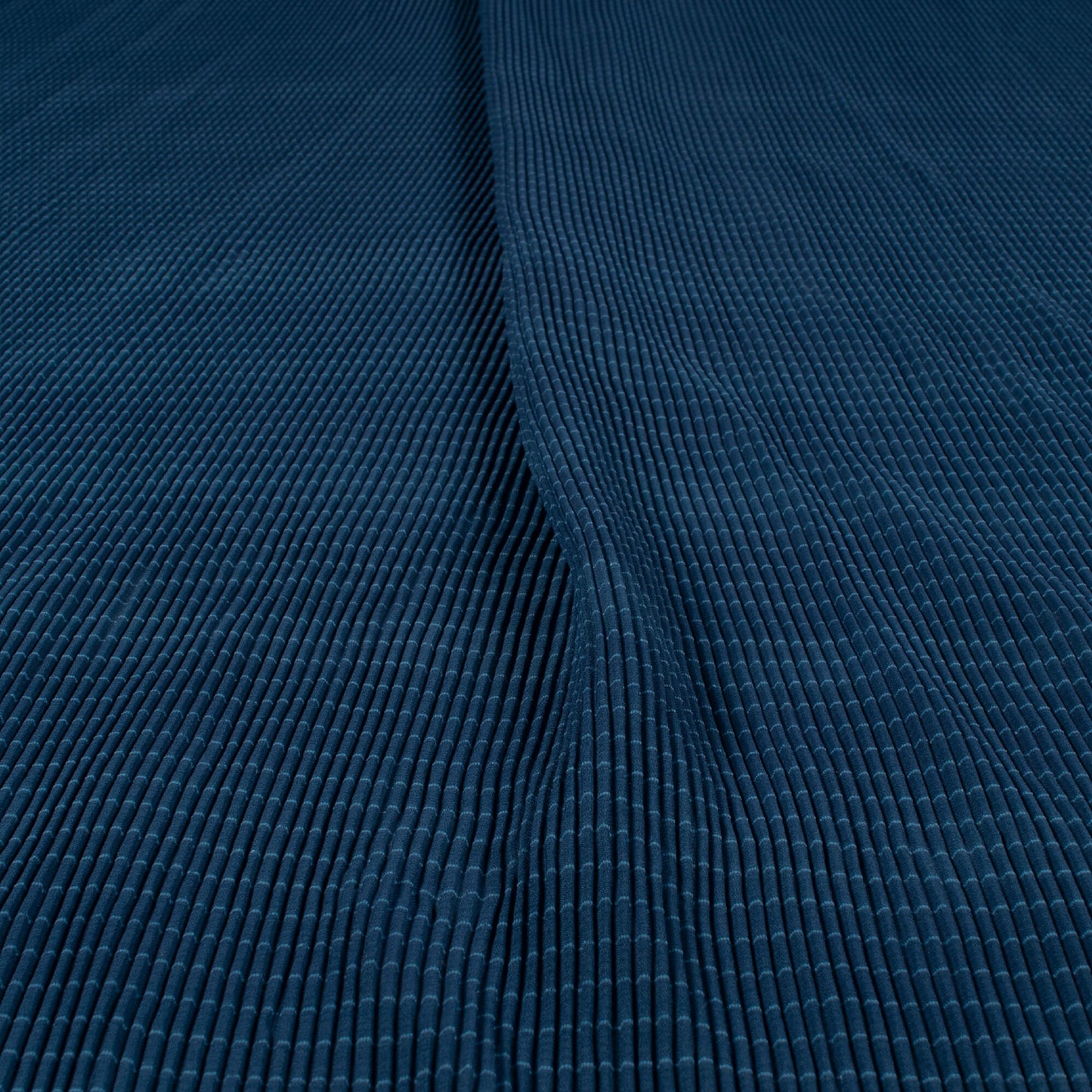 Aegean Blue Plain Pleated Chiffon Sparkle Fabric