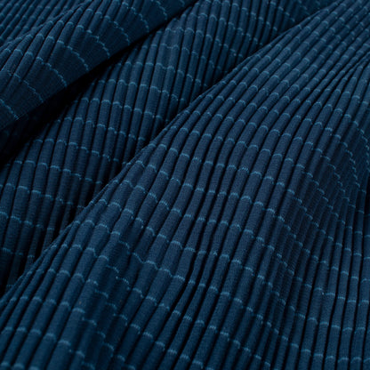 Aegean Blue Plain Pleated Chiffon Sparkle Fabric