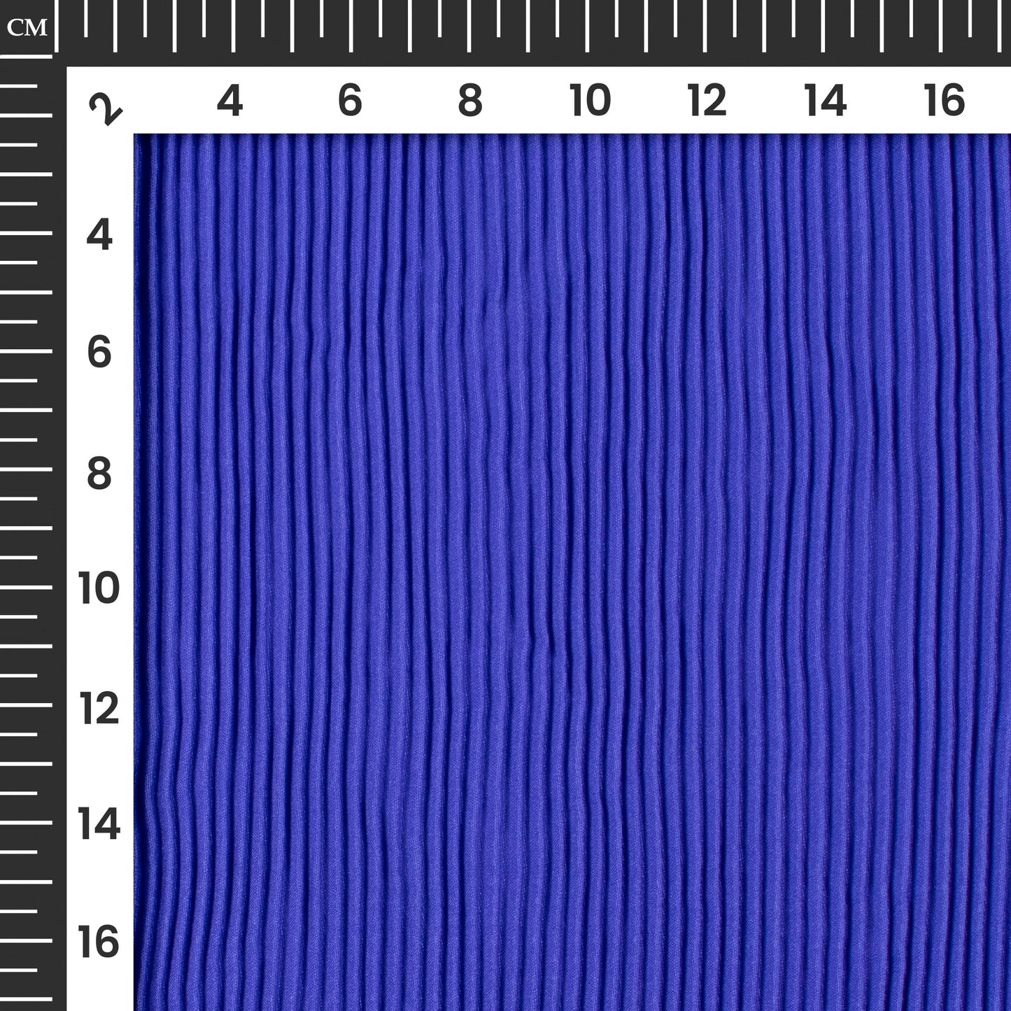 Royal Blue Plain Pleated Butter Crepe Fabric