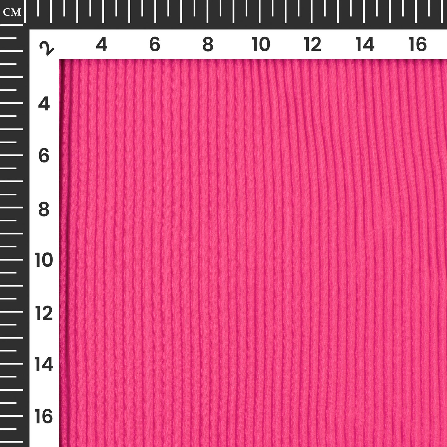 Dark Pink Plain Pleated Butter Crepe Fabric