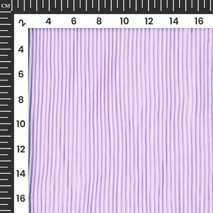 Lavender Purple Plain Pleated Butter Crepe Fabric