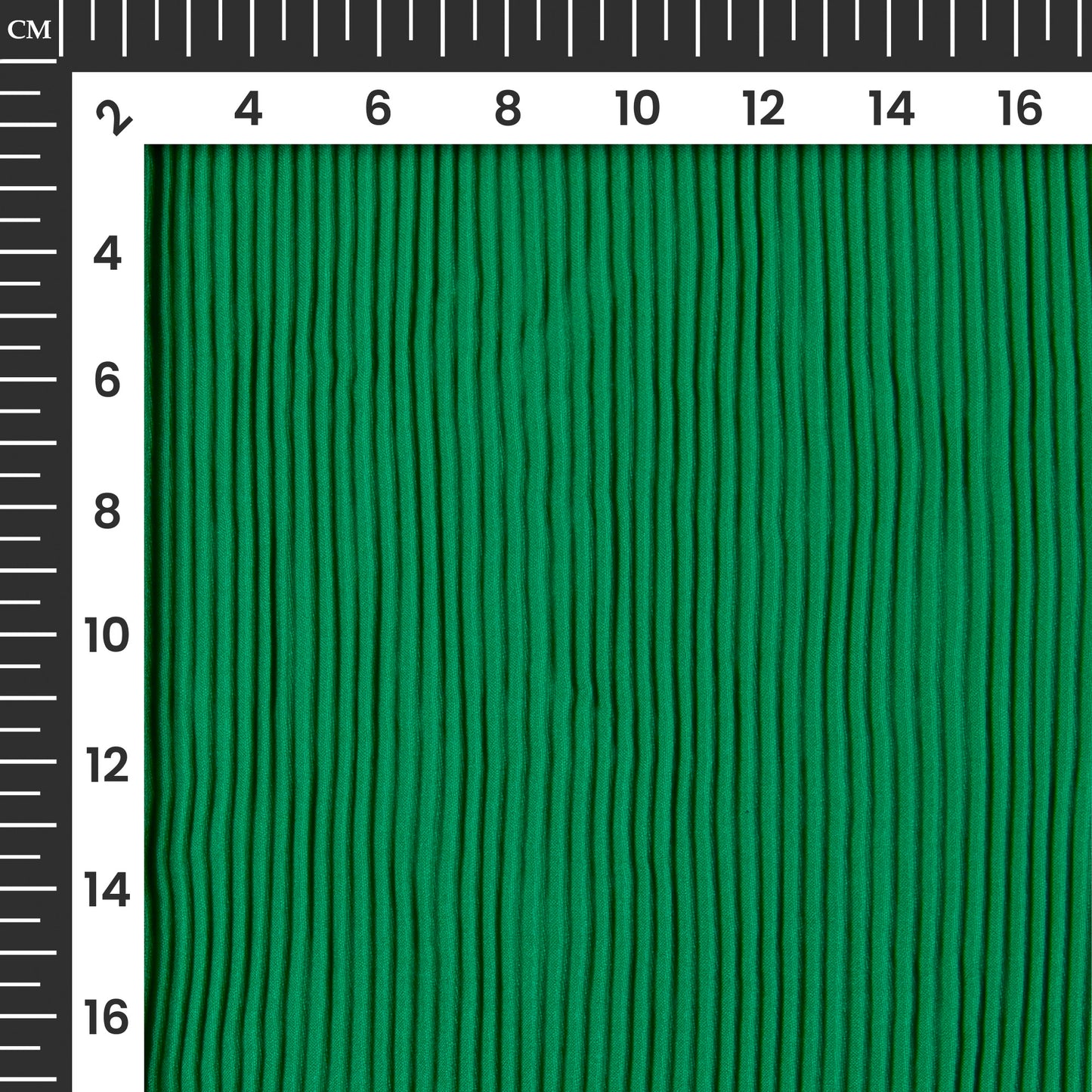 Emerald Green Plain Pleated Butter Crepe Fabric