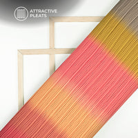 Bestselling Multi Color Ombre Pleated Crepe Satin Fabric