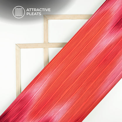 Trendy Tye And Dye Pleated Crepe Satin Fabric
