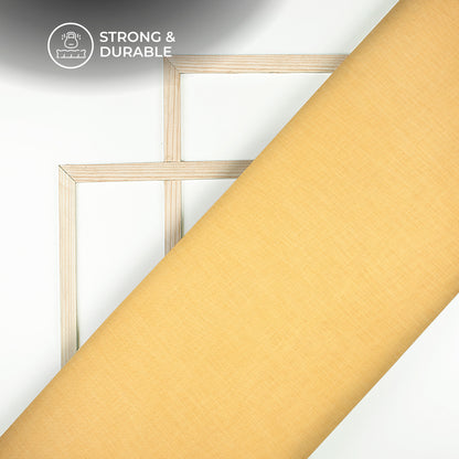 Cyber Yellow Plain Cotton Linen Shirting Fabric